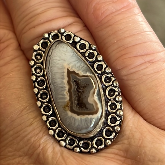 #87 Solar Agate Handcrafted Ring ๐ Size 7.25 NWOT - Picture 3 of 14